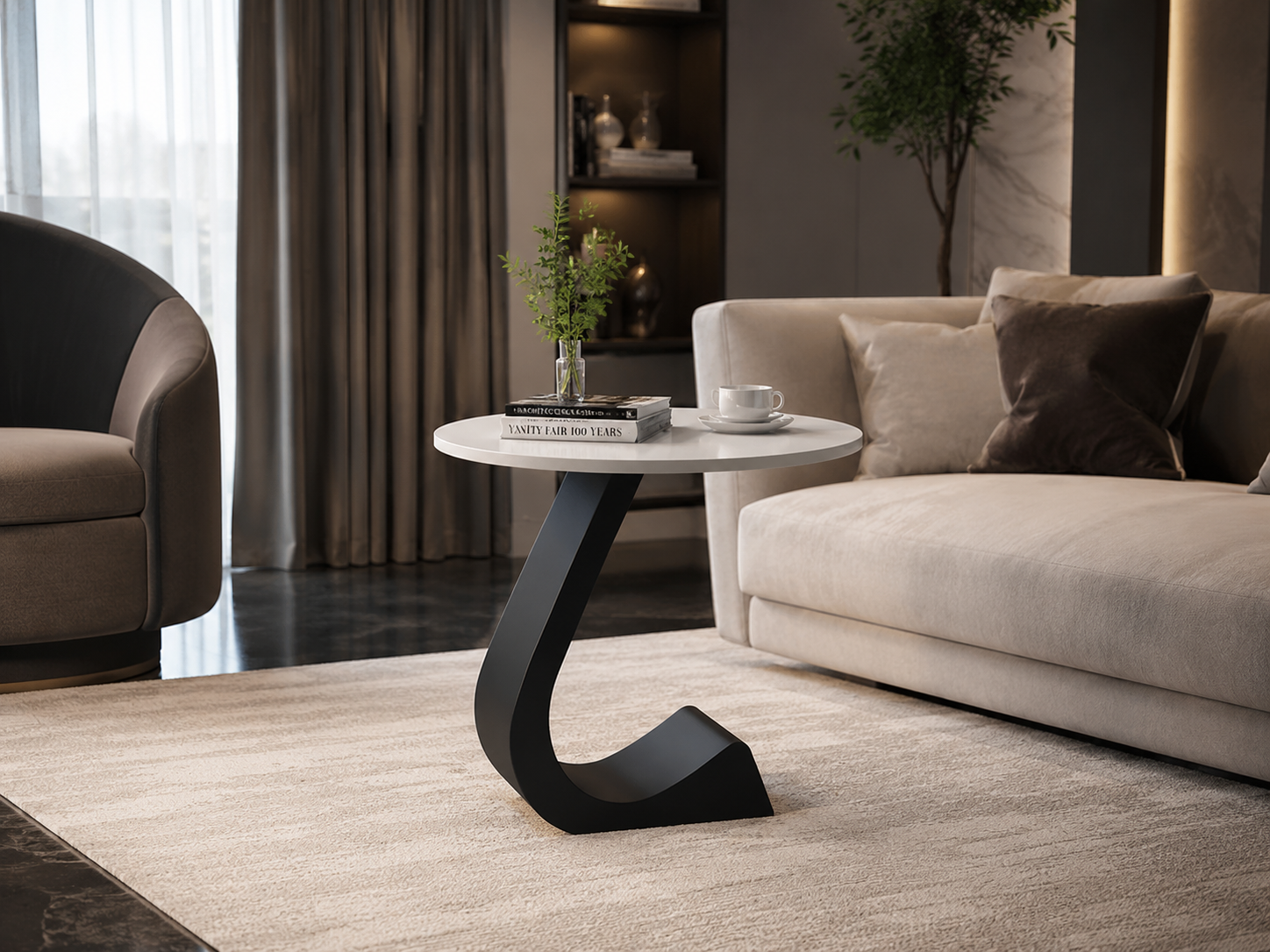 Luxury Round Metal Side Table