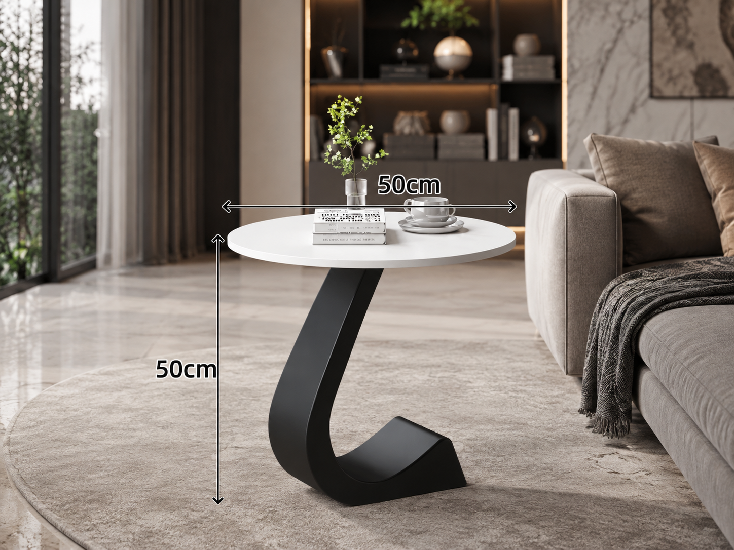 Luxury Round Metal Side Table