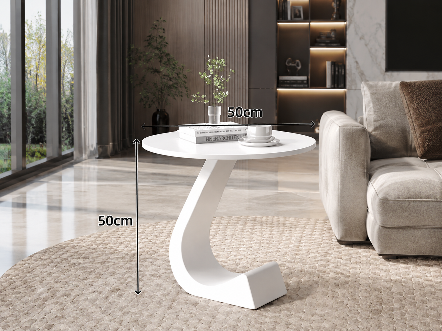 Luxury Round Metal Side Table