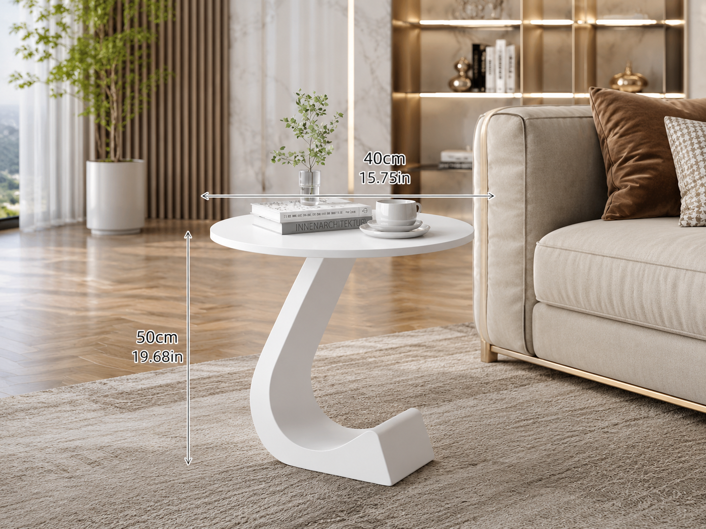 Luxury Round Metal Side Table