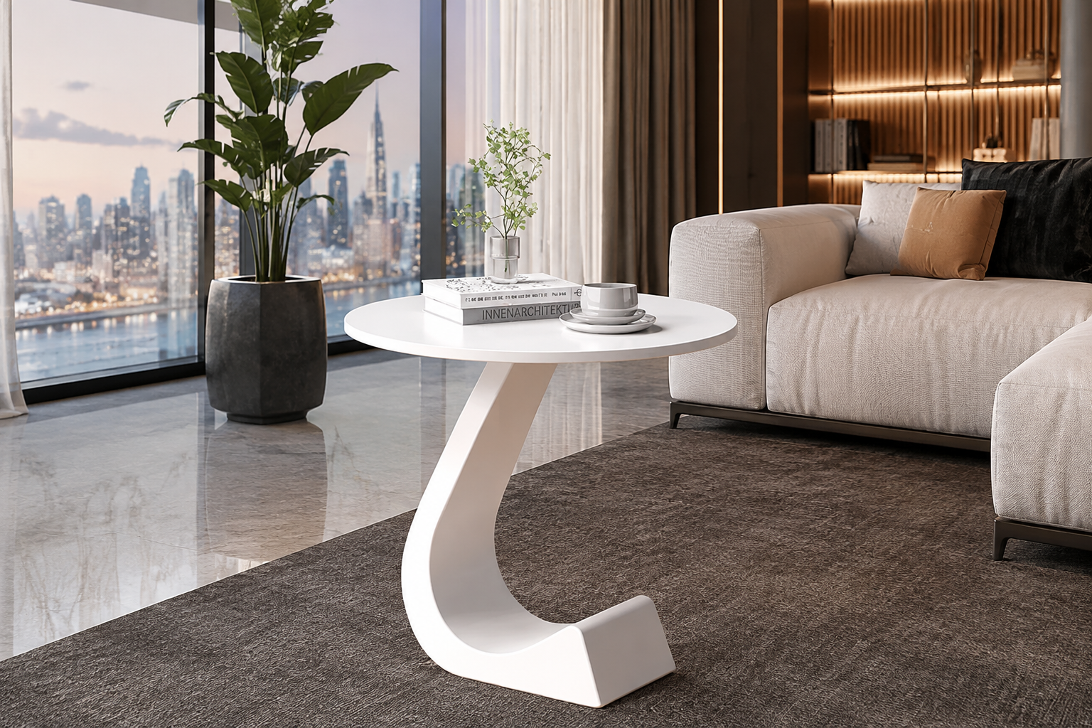 Luxury Round Metal Side Table
