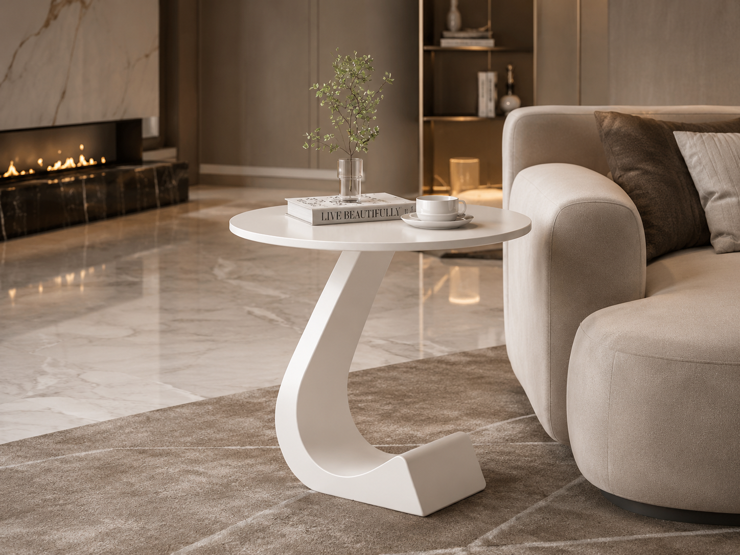 Luxury Round Metal Side Table