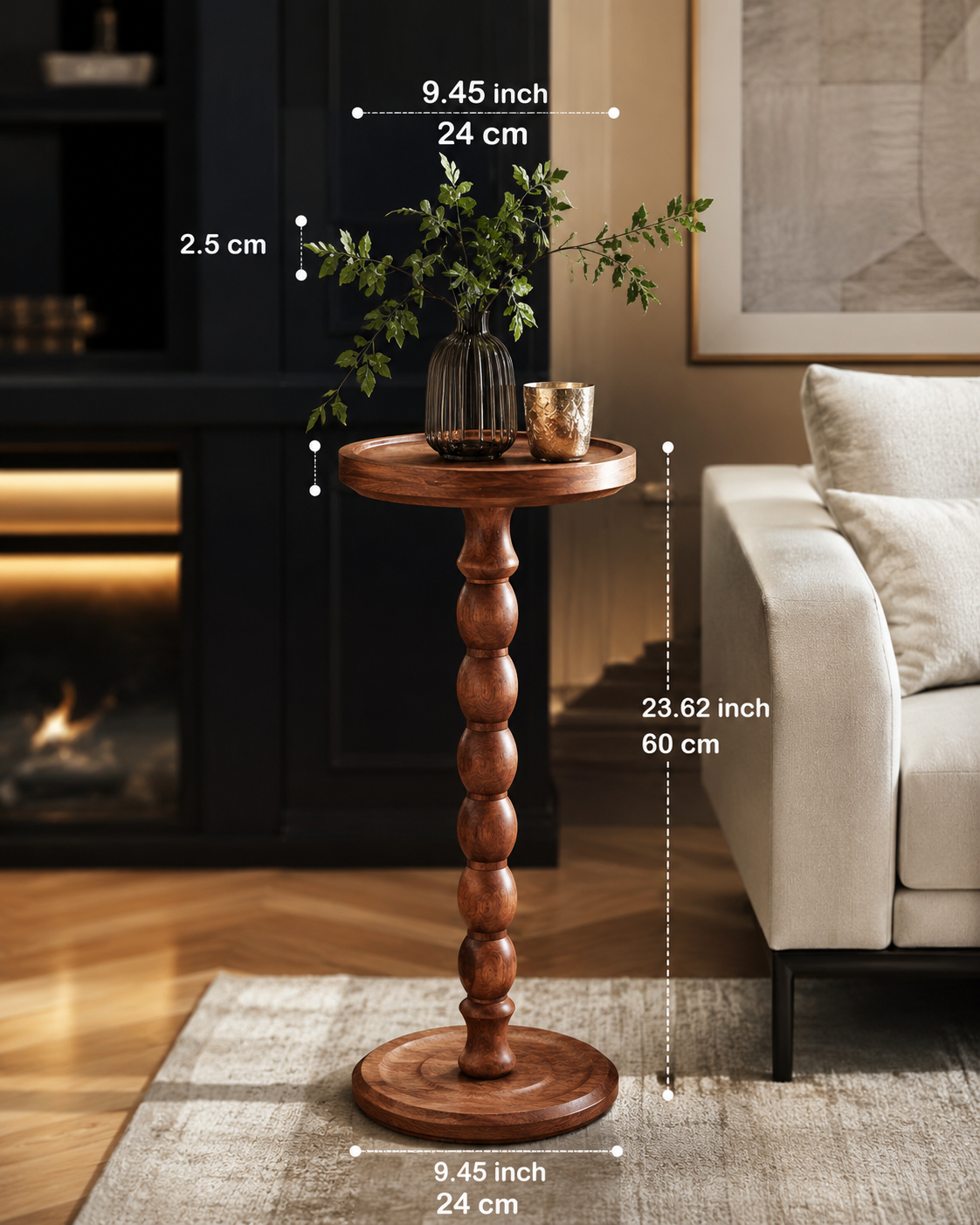 Round Pedestal Side Table