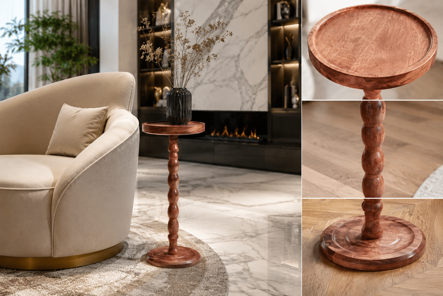 Round Pedestal Side Table
