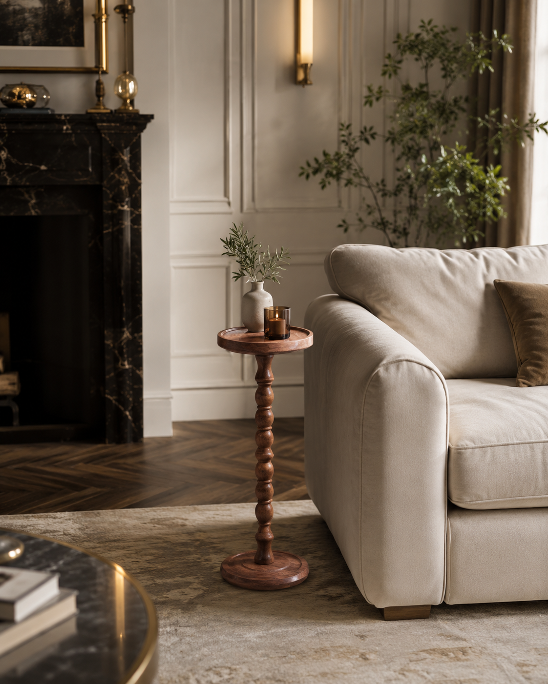 Round Pedestal Side Table