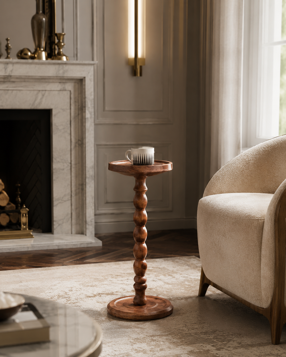 Round Pedestal Side Table