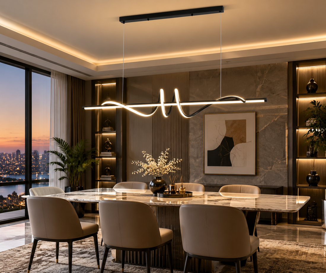 Modern Aluminum Flush Mount LED Chandelier