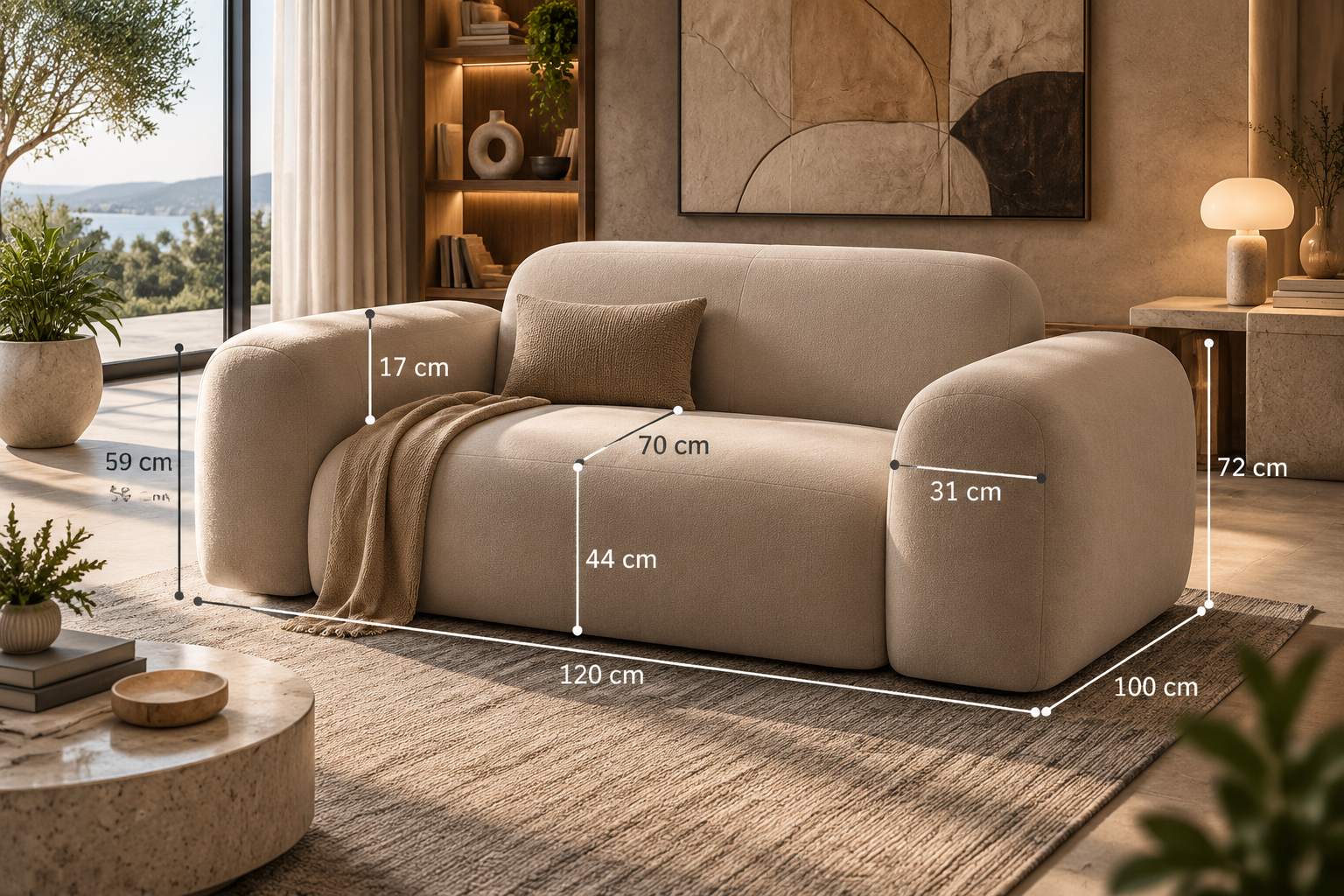 Luxury Velvet L-Shaped Sectional Sofa