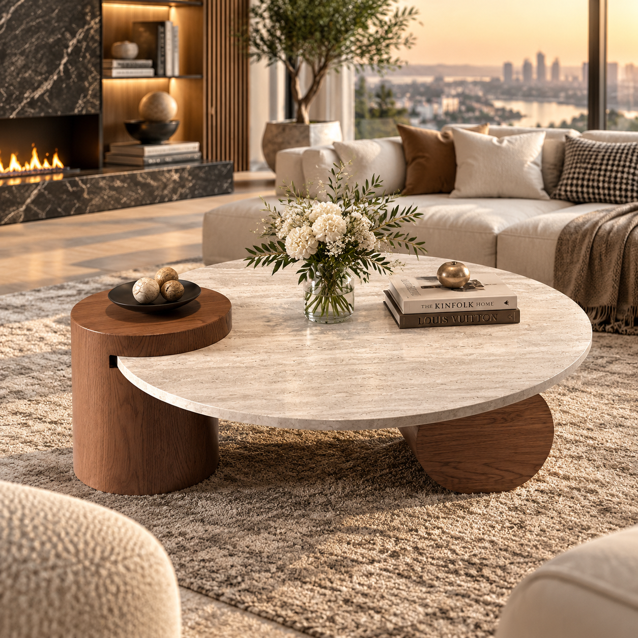 Round Wood Coffee Table